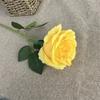 Simulação transfronteiriça rosa casamento flor de seda flor de plástico único ramo francês sala de estar decoração mesa falso ornamentos de flores atacado