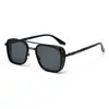 Nuevas Gafas de Sol Cuadradas de Doble Puente de Lujo Ligero Transfronterizas Estilo Motociclista, Modernas y Geniales para Viajes al Aire Libre, Ciclismo y Conducción, Gafas de Protección Solar