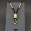 Cordão Pingente Tecido à Mão com Mantra de Seis Sílabas Espesso Ajustável Cordão para Pingente Masculino Colar Cordão para Pingente Amuleto Budista