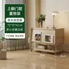 Armário de revistas com porta basculante estilo tronco de árvore Estante estilo japonês Estante com prateleiras Armário com gavetas Armário lateral para sala de estar Armário de armazenamento para entrada Armário de armazenamento nórdico