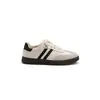 Zapatos Deportivos Lace-up Retro Planos de Entrenamiento Alemán Combinación de Colores Tres Rayas Zapatos de Entrenamiento Alemán Tenis Casuales para Mujer Zapatos Blancos Forrest Gump