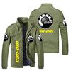 Moda europeia e americana de primavera e outono, jaqueta solta com estampa, logo de carro, peça externa, jaqueta casual de negócios para jovens, vestuário masculino de comércio exterior