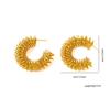 Brincos de mola de aço inoxidável tendência da moda europeia e americana brincos de argola femininos exagerados brincos simples retrô elegante para mulheres