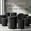 Cubo de basura para sala de estar con tapa, gran capacidad, estilo abatible, para uso doméstico en cocina, dormitorio, baño, operado con el pie