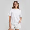 Seleção Transfronteiriça Camiseta Pesada 200g Unissex Algodão Ombro Caído Estilo Europeu e Americano Cor Sólida Slim Fit Gola Redonda Versátil Manga Curta