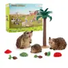 Simulação Transfronteiriça Mini Fazenda Aves Galinha Pato Ganso Vaca Ouro Animal Pequeno Modelo em Miniatura Ornamentos de Mesa de Areia Atacado