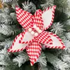 Flores Decorativas de Navidad Personalizadas por Fabricantes Adornos Festivos Decoraciones 27cm Flores Decorativas de Navidad al por Mayor