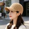 Boné de Baseball para Mulheres, Chapéu de Sol para Proteção Solar ao Ar Livre na Primavera e Verão, Chapéu de Sol Respirável Vazado, Boné com Aba de Malha Tricotada