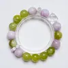 Pulseira de Jade Cristalino Natural Frescor da Lua para Mulheres, Presente Versátil, Pulseira de Pedra de Lítio Roxa Atacado