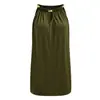 Vestido Feminino Moda Comércio Exterior Verão 2023 Sem Mangas Gola Cor Sólida Casual Lantejoula Slim Fit