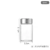 Botella de tubo de vidrio de borosilicato alto, tapa plateada oxidada de rosca 37, botella dispensadora transparente, botella vacía sellada de grado alimenticio para productos de salud