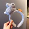 Faixa de Cabelo de Pelúcia de Coelho Fofo Estilo Coreano Super Fofo para Mulheres Outono e Inverno Lavagem de Rosto Faixa Antiderrapante Popular na Internet Novo Estilo Acessório de Cabeça de Pelúcia