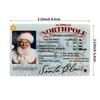 Paquete de tarjetas decorativas para tarjetas navideñas de Papá Noel con licencia de conducir transfronteriza nueva