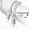 Nuevo Cable de Datos Trenzado de Carga Rápida de 100W con Luz de Colores, Cable de Carga Tipo C Doble, Adecuado para Teléfonos Móviles Apple y Huawei