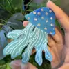 Pin Creativo de Medusa Incrustado de Diamantes, Pasador Personalizado e Interesante para la Parte Posterior de la Cabeza, Pin de Tiburón, Pasador de Animal Marino, Venta al por Mayor de Accesorios para el Cabello