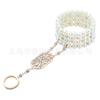 1920 The Great Gatsby Lady Saia Acessórios Folhas Pérola Dupla Fileira Strass Halloween Bola Tiara
