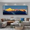 Pintura decorativa para sala de estar com suporte de parede para fundo de sofá de luxo leve Jinshan pintura de parede paisagem de escritório imagem única