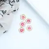 Versão Coreana Moda Simples Ins Minimalista Liga de Zinco Pingente de Flor Gota de Óleo Acessórios Brincos de Celebridade da Internet Acessórios