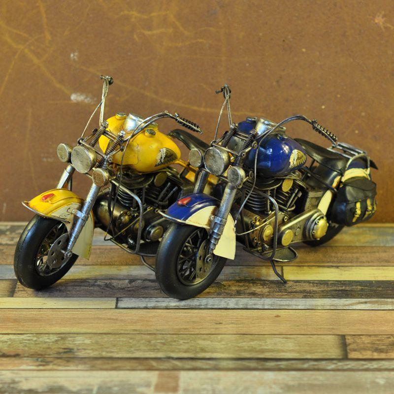 铁艺复古摩托车批发家居摆件手工饰品办公室内房间工艺品装饰摆设