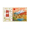 Imanes de Nevera Metálicos Personalizados de Xinjiang para Zonas Escénicas de la Ciudad, Souvenirs Turísticos Culturales y Creativos, Imanes de Nevera de Esmalte Magnético Personalizados de Xinjiang