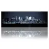 Pintura de Paisagem Moderna Preto e Branco Nova York Manhattan Cena Noturna Impressões em Tela para Poster Pintura Decorativa de Parede para Sala de Estar Núcleo