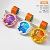 Medalla Metálica de Arena Líquida de Nuevo Estilo para Conmemoración del Día de Deportes Escolares de Otoño, Placa para Competición de Esquí, Premio de Honor para Eventos de Caminata