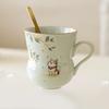Taza de Té de Cerámica Gatito Osmanthus Taza de Agua Ceniza de Hierba de Oficina Hogar Damas Hogar Taza de Alto Valor