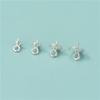 Plata de Ley S925 Hebilla Adhesiva en Forma de Paraguas DIY Handmade Perla Cristal Pegajoso Hebilla de Pendiente Bandeja Adhesiva Accesorios de Aguja Material