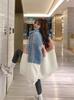 Top de piel de cordero para mujer Otoño e Invierno 2024 Nuevo Llegada Cálido Estilo Hong Kong Holgado Cuello con Cremallera Versátil Chaqueta de Manga Larga