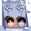 Zhang Guiyuan Yang Bowen Gato de Cabeça Grande Patinha Squeeze Chaveiro Ídolo Alívio de Estresse Rei Lu Jie Celebridade Chaveiro Pingente de Bolsa