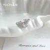 Anel de Zircônia com Laço de Fita de Corte Simples Estilo Coreano para Mulheres, Doce e Elegante, Versátil, Aberto, Anel Requintado de Celebridade da Internet