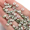Accesorios para Joyería DIY Anillo de Taladro de Color Pulsera de Cuentas con Pedrería Anillo Espaciador de Diamantes Rueda Anillo 6mmV109