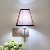 Lámpara de pared LED tipo enchufe sin cableado, sin perforación, enchufable, luz de noche, control remoto simple de atenuación, lámpara de mesita de noche para dormitorio