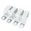 Braçadeira de tubo quadrado de aço carbono zincado branco Braçadeira em forma de C Fivela de braçadeira de tubo quadrado Aro de braçadeira em U Suporte de fixação em ângulo reto Braçadeira