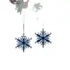 Decoração de Natal Transparente de Cristal Acrílico Suprimentos Criativo Floco de Neve Azul Cristal Gelo Barra Pingente Decoração de Árvore de Natal