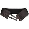 Estilo Retro Hebilla de Pin Doble Fila Cinturón de Cuero PU para Mujer Vestido Camisa Decorativo Abrigo Versátil Elástico Elástico Cinturón Ancho