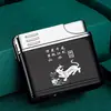 Encendedor de Metal de Llama Directa Colorido Paili Pl173, Encendedor de Cigarrillos Personalizado a Prueba de Viento, Encendido de un Solo Toque, Recargable