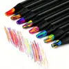 Lápis de Cor Coloridos Transfronteiriços de 12 Cores com Múltiplas Cores, Lápis de Cor Mista para Estudantes, Canetas de Desenho Arco-Íris Estrelado Específicas para Artes