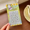 Adesivo de unha infantil Kulomi com desenho animado para bebê, armadura segura, não tóxica, adesivo de unha fofo e à prova d'água para meninas
