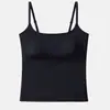 Camisola Brillante Fragancia Camelia para Mujer con Copas Integradas, Color Sólido, Se Puede Usar como Capa Interior o Exterior
