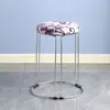 Taburete de Moda de Lujo Ligero para Uso en el Hogar, Taburete Engrosado para Dormitorio, Taburete Duradero para Adultos para Sala de Estar, Taburete de Hierro para Adultos, Taburete Pequeño