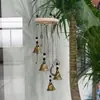 Sinos de Bruxa Círculo de Madeira Sino de Vento Maçaneta de Porta Pendente de Parede Sino de Vento Comemorativo Sino de Bruxa Sino Decorativo de Bênção