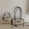 Bolso de Hombro Cruzado Casual con Lazo Estilo Ballet Coreano para Mujer Verano 2026 Simple Suave Lunares