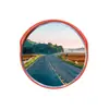 Espejo de Ángulo Amplio con Borde de Acero Inoxidable, Espejo Cóncavo y Convexo, Espejo para Curvas de Carretera, Reflector para Interiores y Exteriores, Espejo Redondo, Espejo para Esquina de Garaje