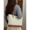Bolso de mano de alta gama, estilo vintage, gran capacidad para mujer, nuevo bolso de hombro de moda 2026 para ir al trabajo, bolso tote de cuadros, bolso tipo cubo