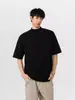 Camiseta de Manga Corta de Peso Pesado para Hombre, Nueva Marca de Moda Primavera/Verano, Color Sólido, Corte Ajustado, Corte Limpio, Camiseta Base