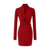 Elegante y con Estilo Vestido Ajustado con Nudo Retorcido para Mujer, Moderno y Versátil, Vestido Bodycon que Favorece la Figura, Vestido Básico Sexy
