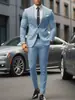 2026 Nuevo Conjunto de Traje de Doble Botonadura para Hombre Estilo Coreano Corte Entallado Traje Atuendo para Ceremonia de Boda Traje de Novio Ropa de Hombre