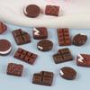 Resina simulação mini comida brincar biscoitos pão grampo de cabelo acessórios para cabelo buraco sapatos acessórios artesanais creme cola acessórios diy