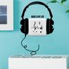 Grande Promoção Música é Minha Vida Adesivo para Switch de Fone de Ouvido Musical Decoração Criativa para Casa Adesivo de Parede Fx22